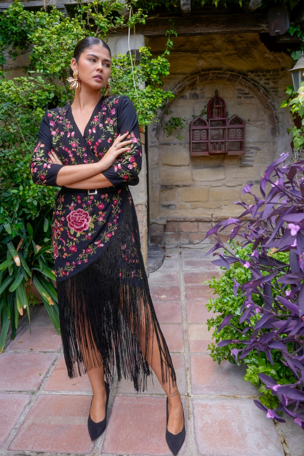 Vestido Suspiro negro Káhyra