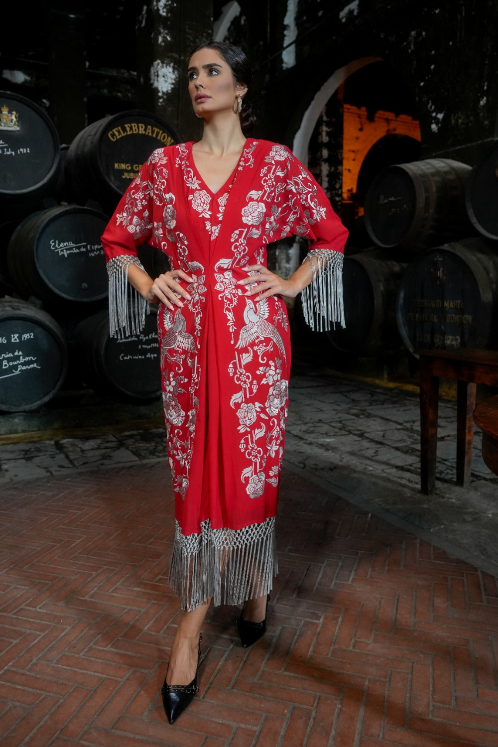 Vestido Manila rojo kahyra