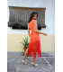 Vestido Loto coral Káhyra