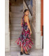 Vestido Jardín flecos Kahyra