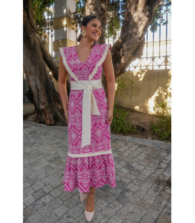 Vestido Lozanía fucsia Káhyra