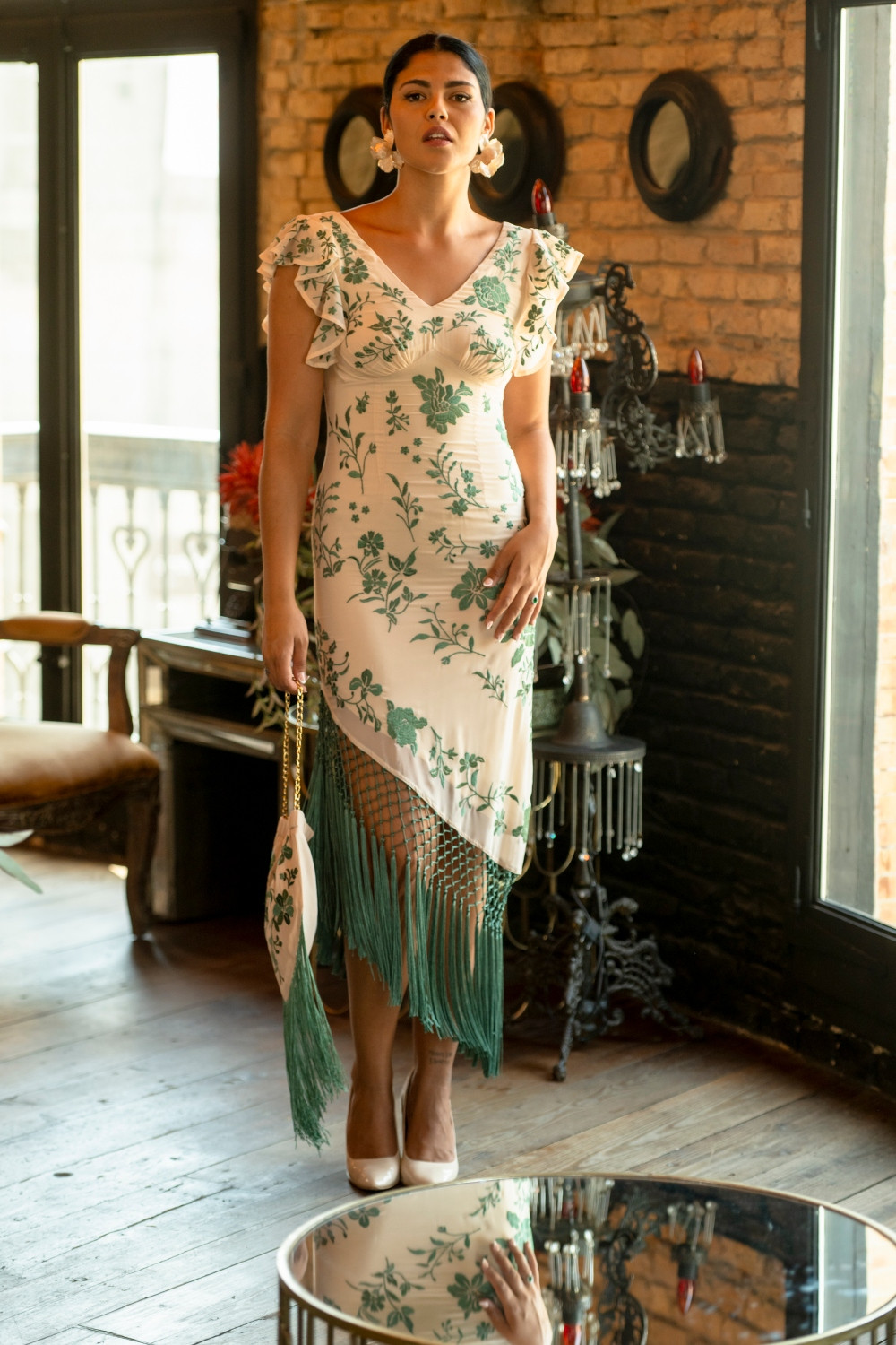 Vestido Jazmín beige Káhyra