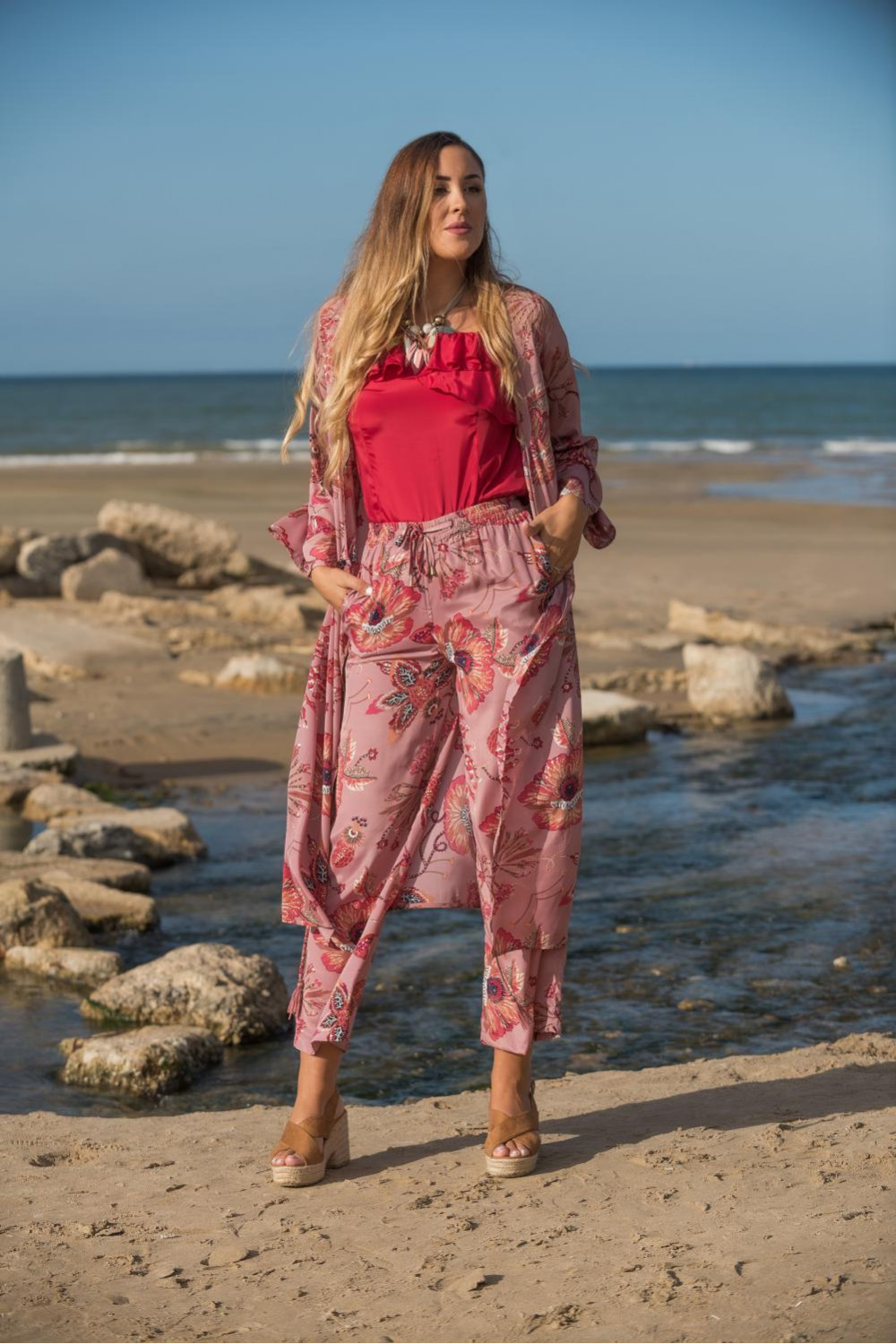 CHAQUETA ROSA FLAMENCO SUNSET AND MOON