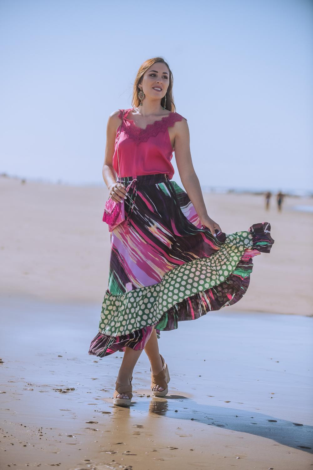 FALDA AURORA BOREAL SUNSET AND MOON