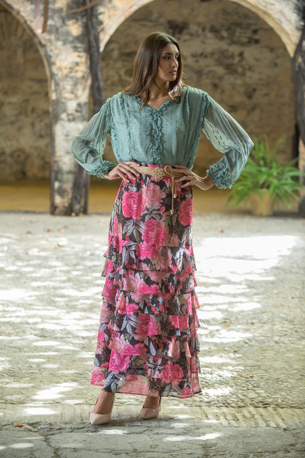 FALDA CANASTERA SUNSET AND MOON