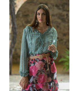 TOP PRIMAVERA VERDE AGUA SUNSET AND MOON