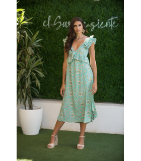 VESTIDO TURQUESAS NUDO SUNSET AND MOON