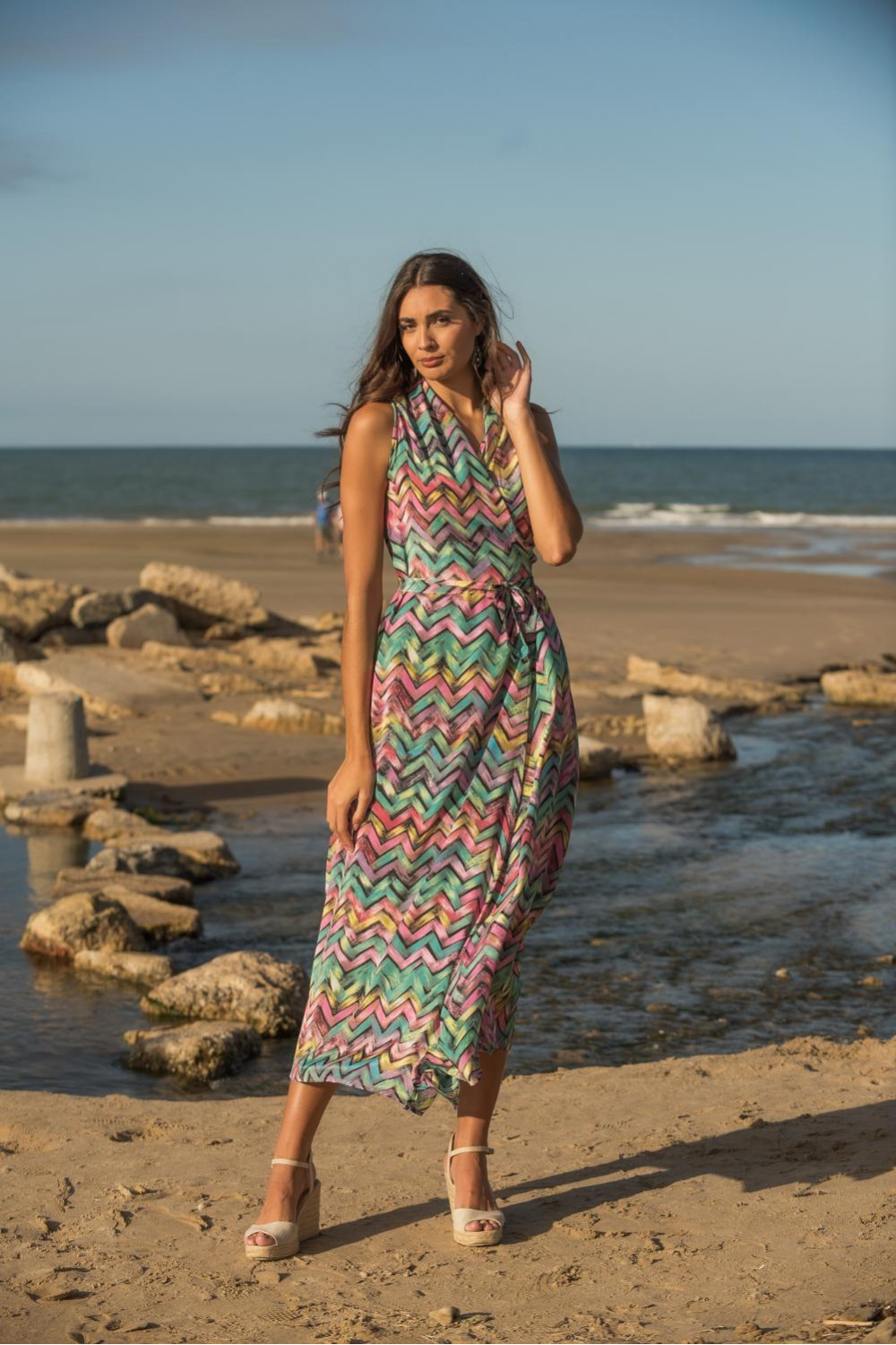 VESTIDO CRUCE TRENZA SUNSET AND MOON