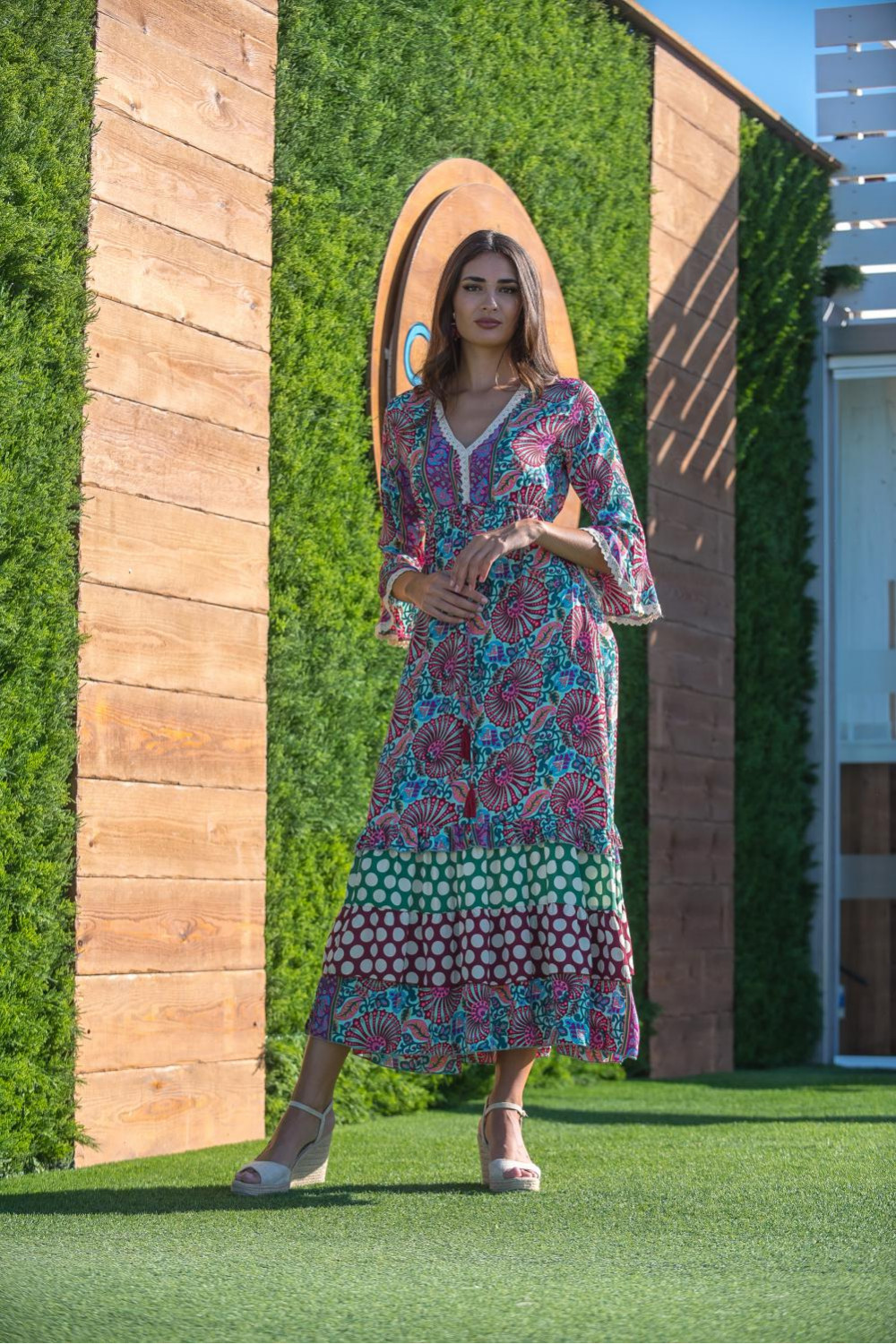 VESTIDO BULERIA VOLANTE SUNSET AND MOON