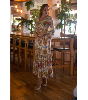 VESTIDO GINEBRA ORNAMENTAL SUNSET & MOON