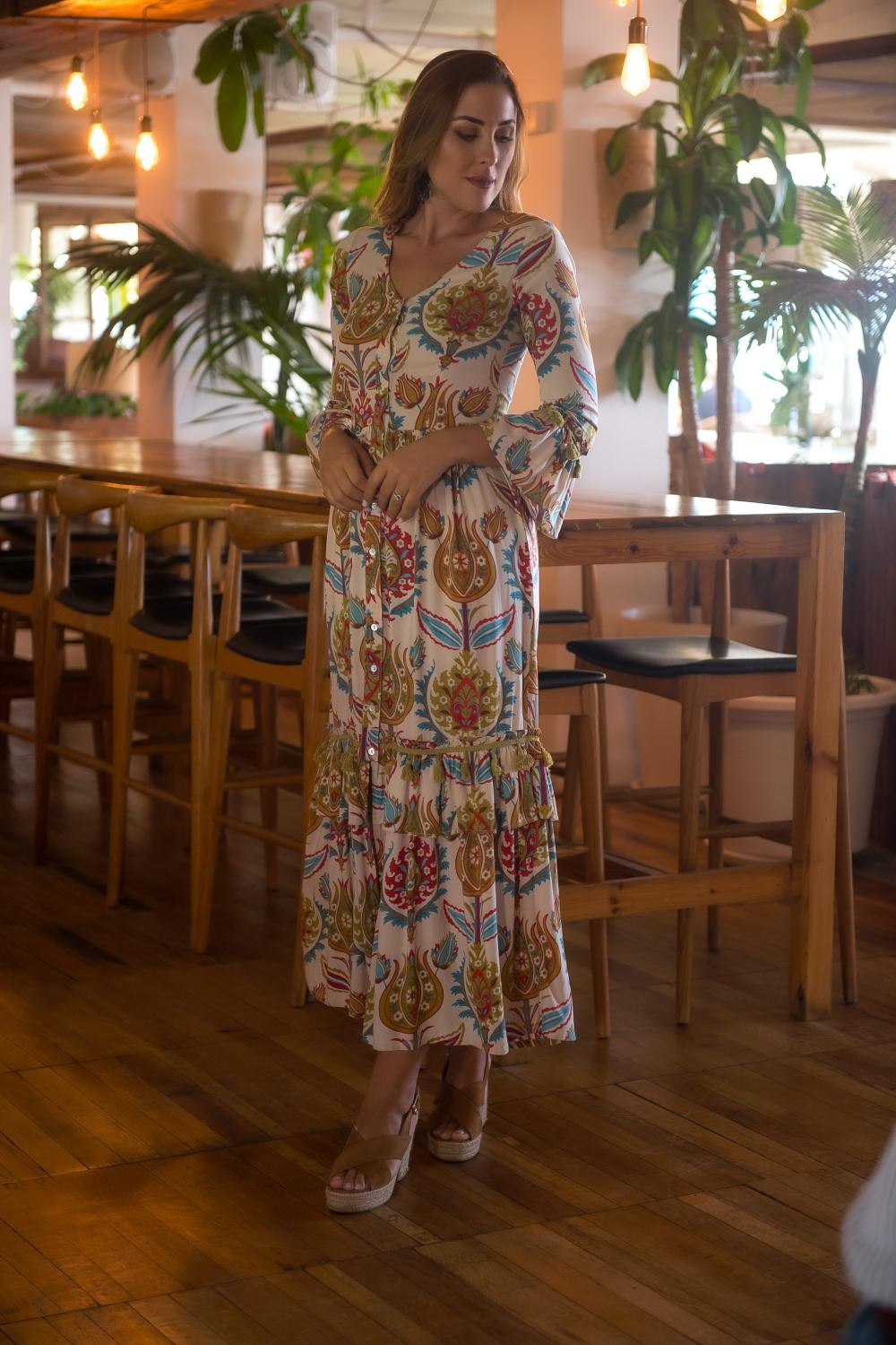 VESTIDO GINEBRA ORNAMENTAL SUNSET & MOON