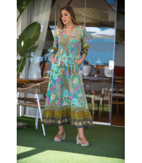 VESTIDO DAMA JARDÍN JAPO SUNSET AND MOON