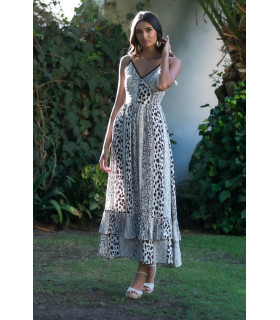 VESTIDO SAFARI VOLANTE SUNSET AND MOON