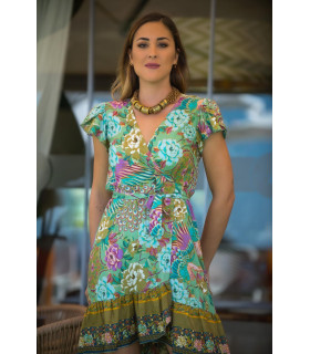 VESTIDO CÁDIZ JAPO VERDE SUNSET AND MOON
