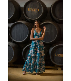 VESTIDO RAMO AZUL SUNSET AND MOON