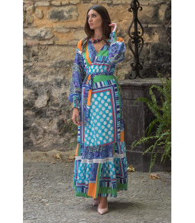 VESTIDO SOLEA CRUZADO SUNSET AND MOON