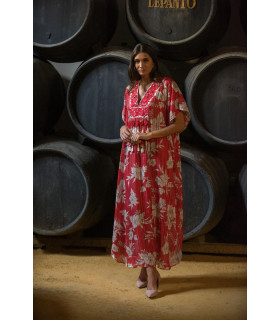 VESTIDO TUNICA RAMO ROJO SUNSET AND MOON