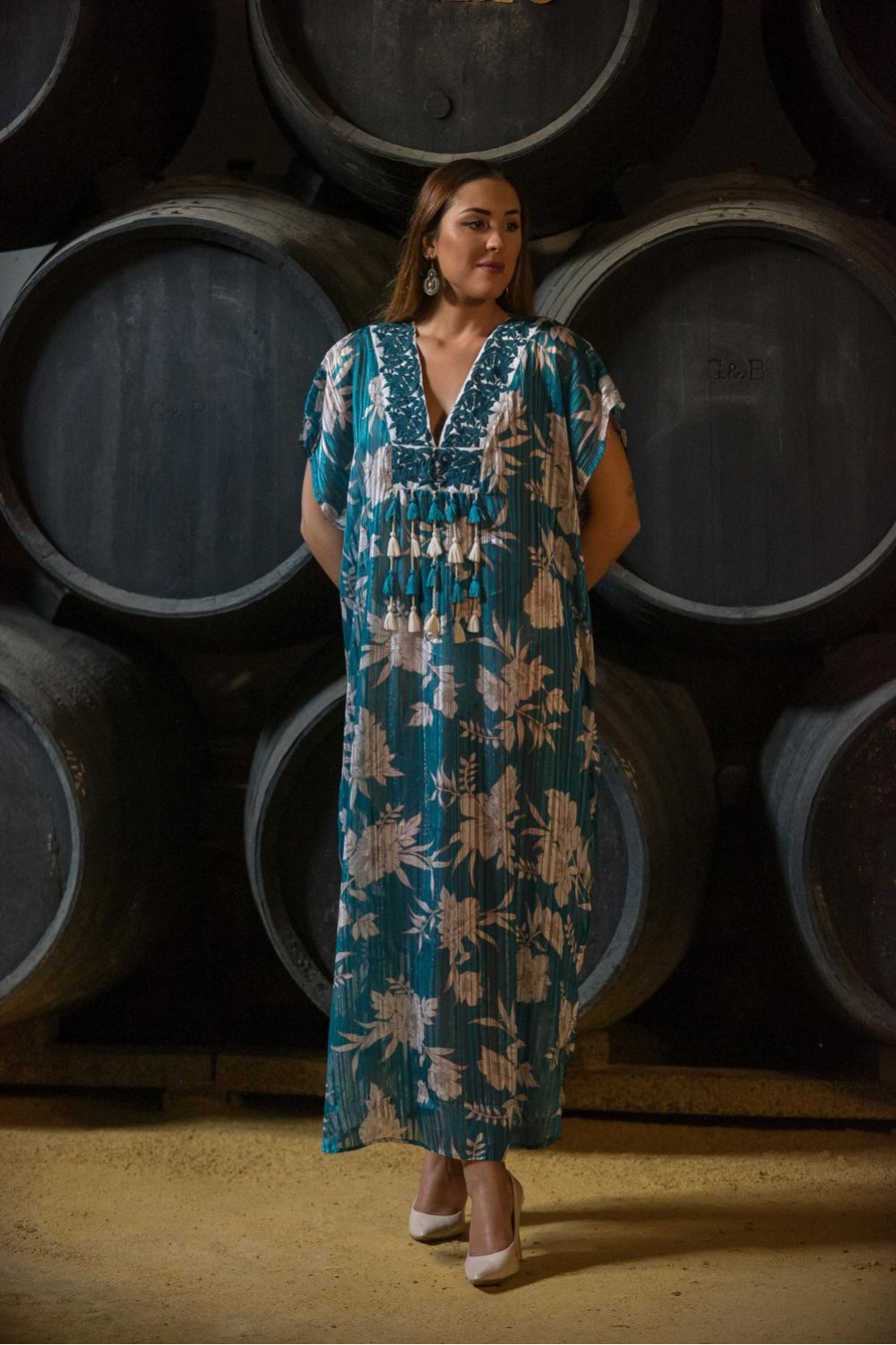 VESTIDO TUNICA RAMO AZUL SUNSET AND MOON