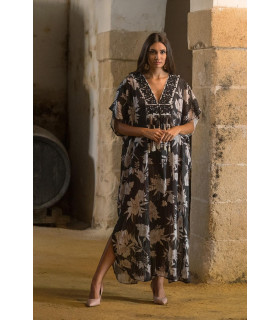 VESTIDO TUNICA RAMO NEGR SUNSET AND MOON