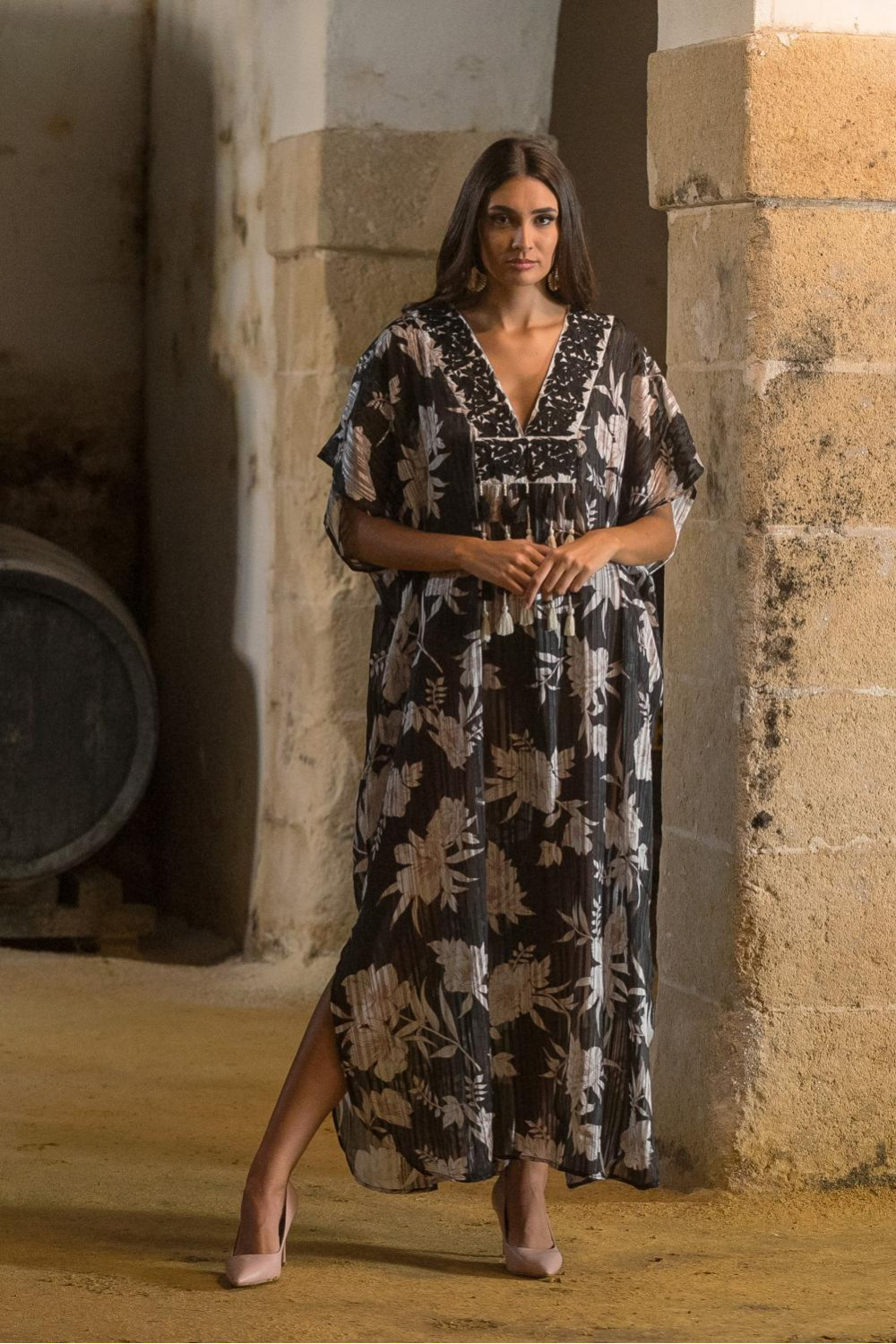 VESTIDO TUNICA RAMO NEGR SUNSET AND MOON