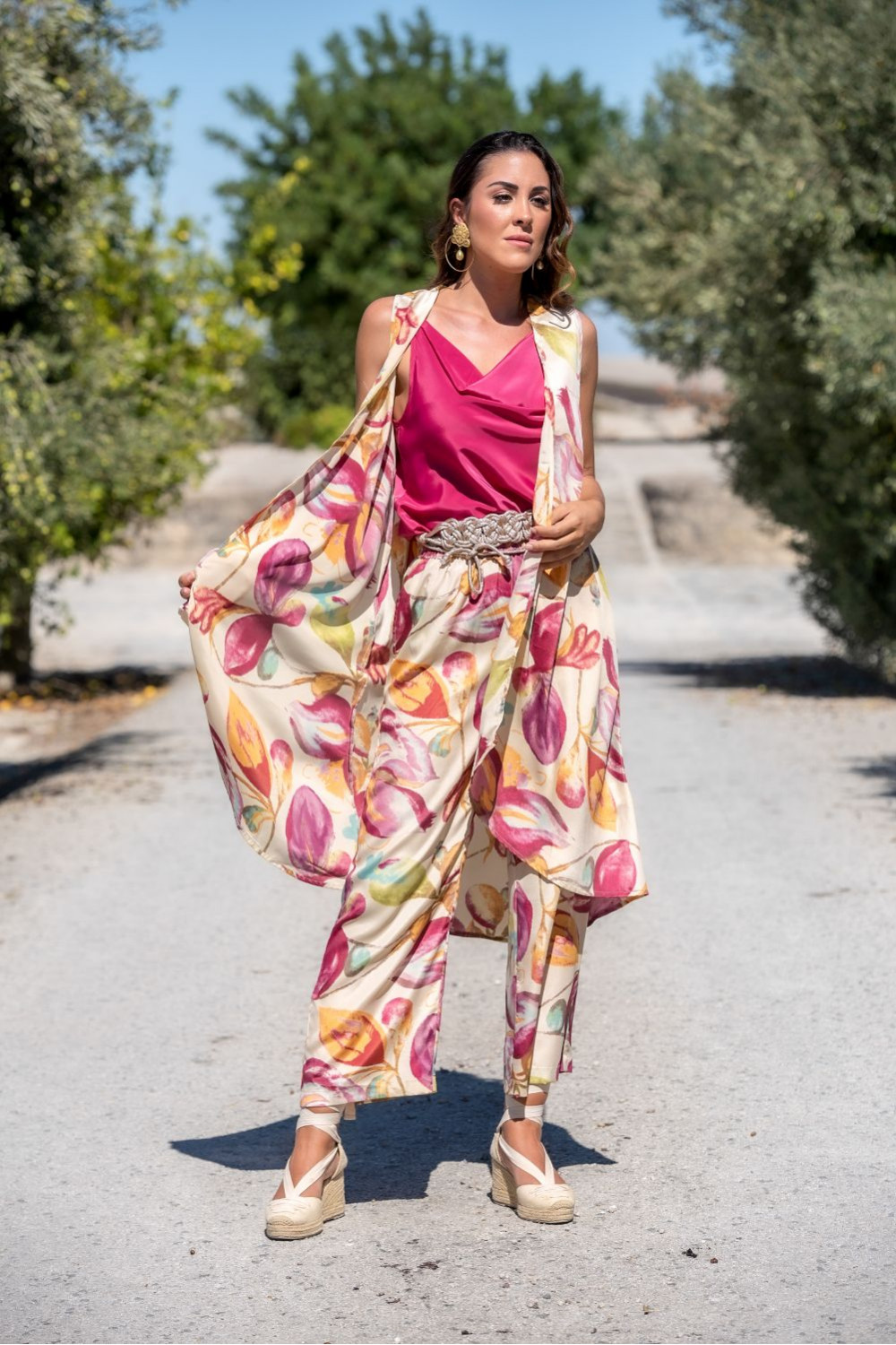 CHALECO CREAM SUNSET & MOON