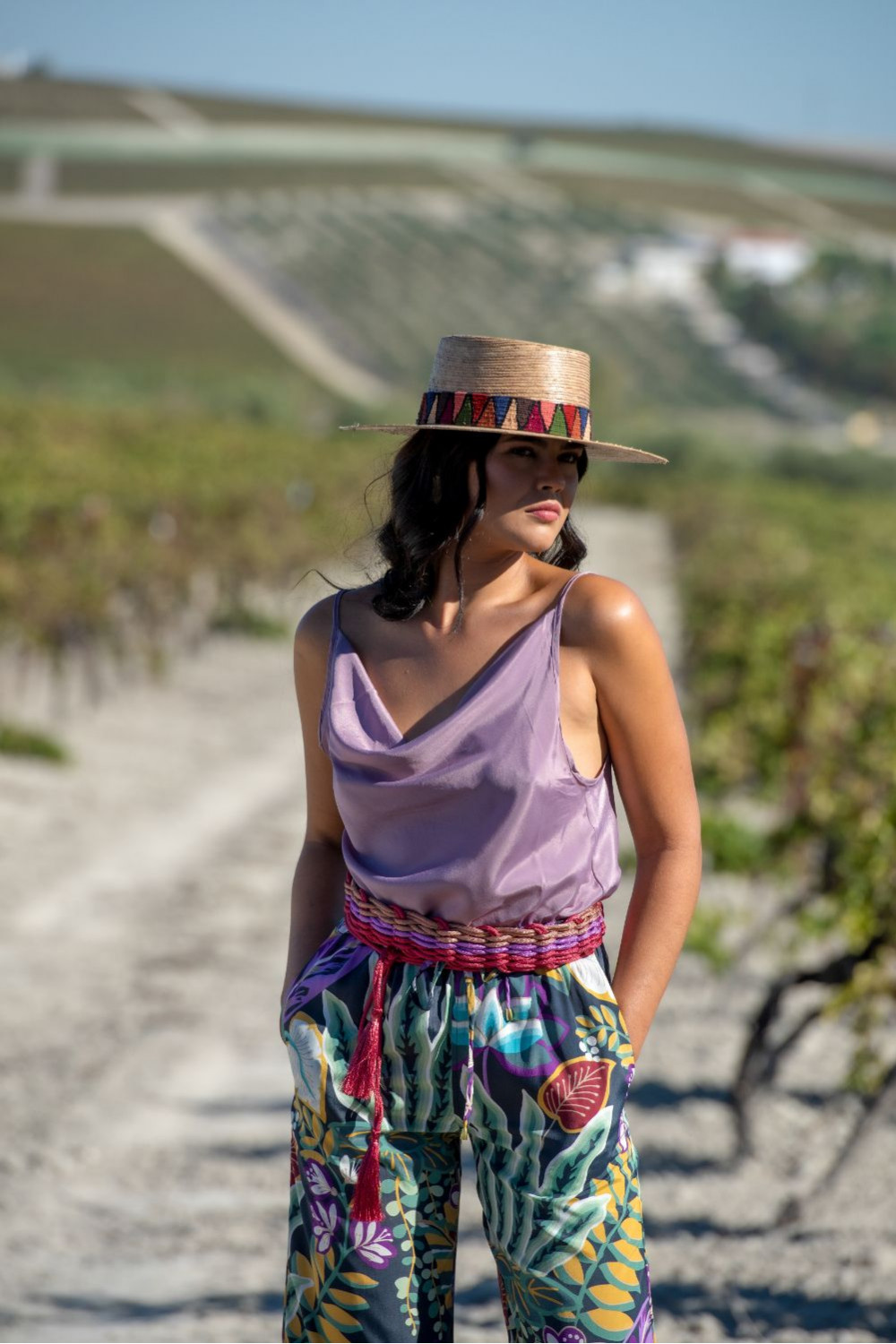 TOP SOL LILA SUNSET & MOON