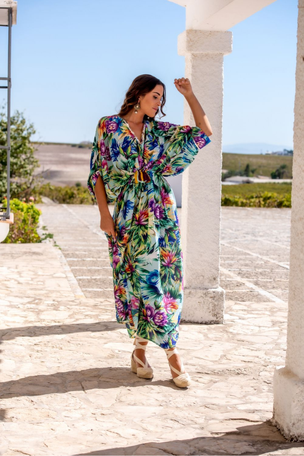 VESTIDO FIORI TUNICA SUNSET & MOON