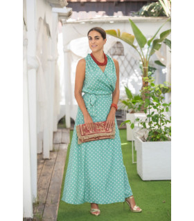 VESTIDO LUNARES CRUZADO SUNSET & MOON