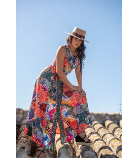 VESTIDO SARMIENTO CRUZADO SUNSET & MOON