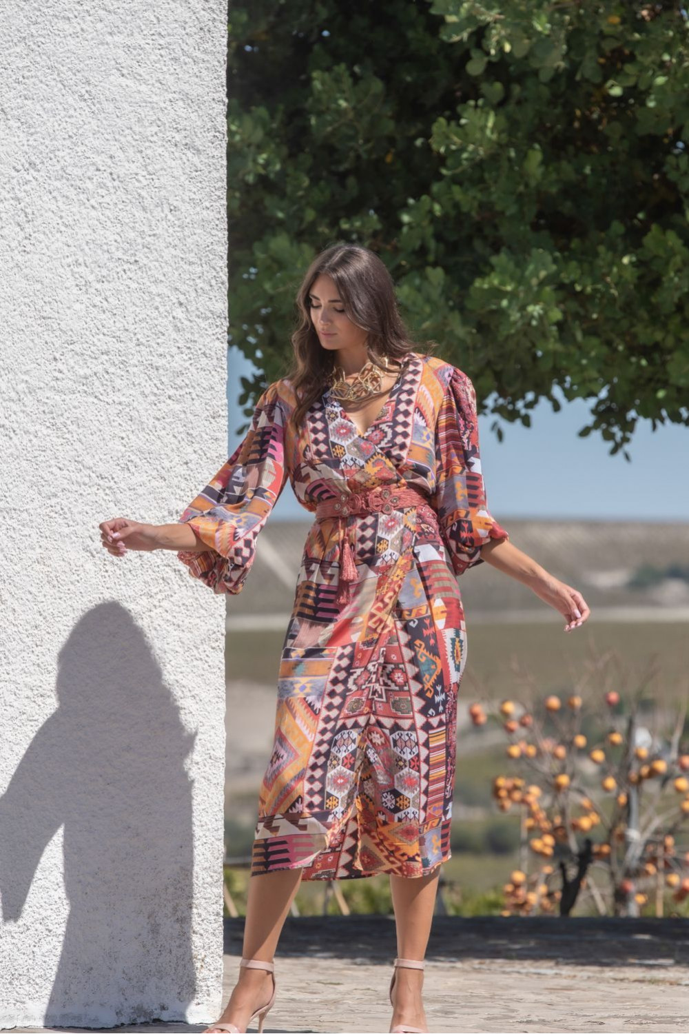 VESTIDO MUDEJAR ELEGANT SUNSET & MOON