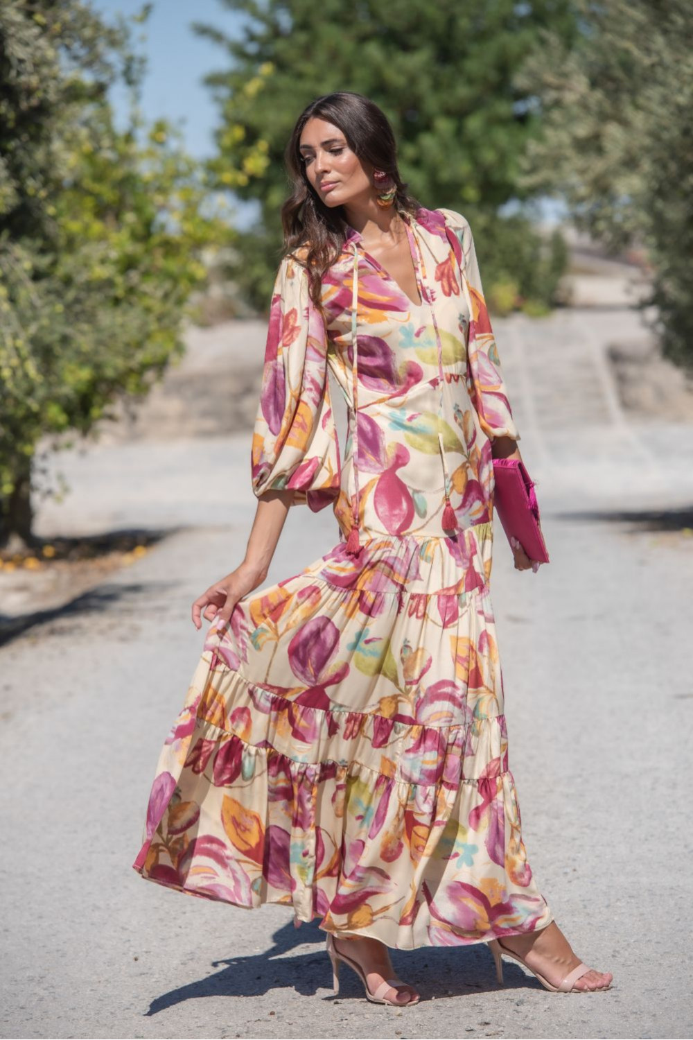 VESTIDO CREAM BOHO SUNSET & MOON