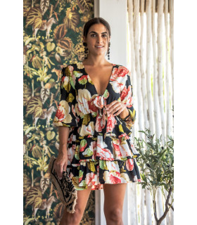 VESTIDO ELBA VOLANTES SUNSET & MOON