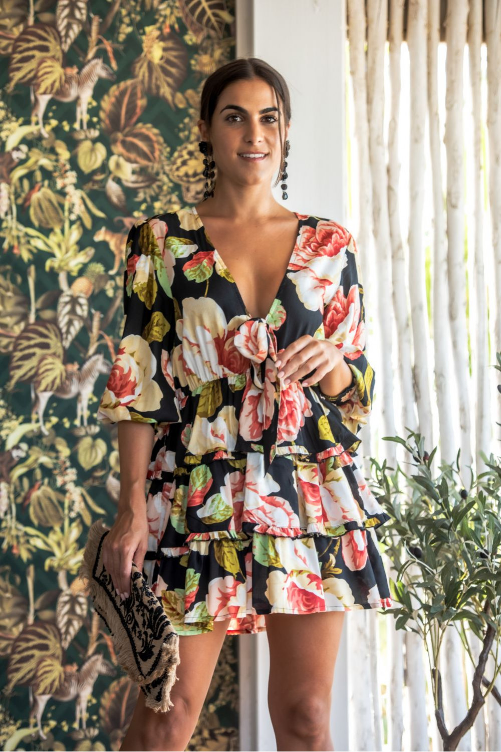 VESTIDO ELBA VOLANTES SUNSET & MOON