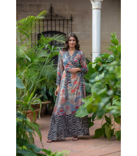 VESTIDO JARA CRUZADO SUNSET & MOON