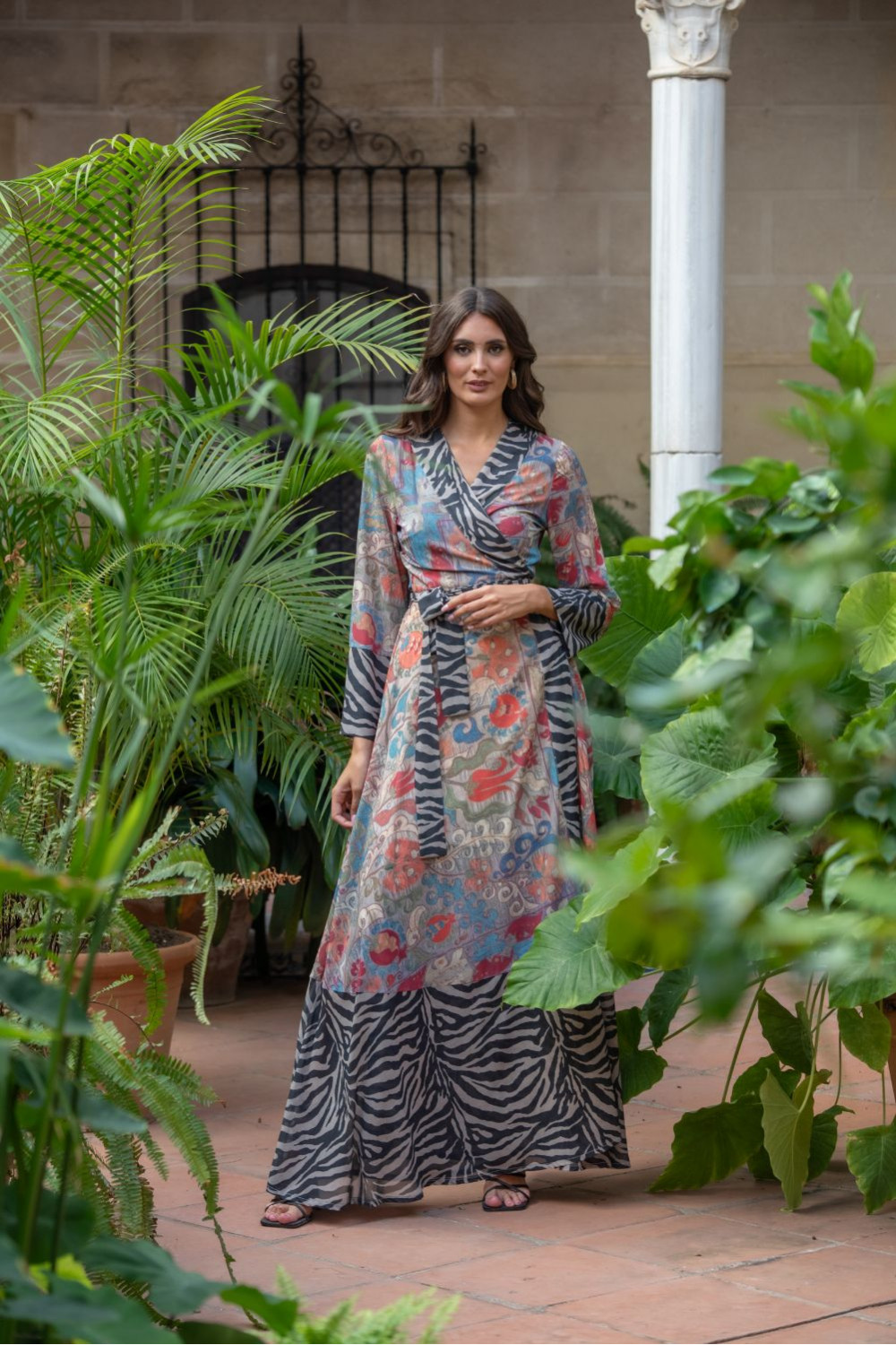 VESTIDO JARA CRUZADO SUNSET & MOON