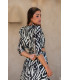 Falda Poniente Zebra Neg Sunset & Moon
