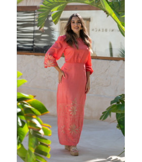 Vestido Marisma Coral Sunset & Moon