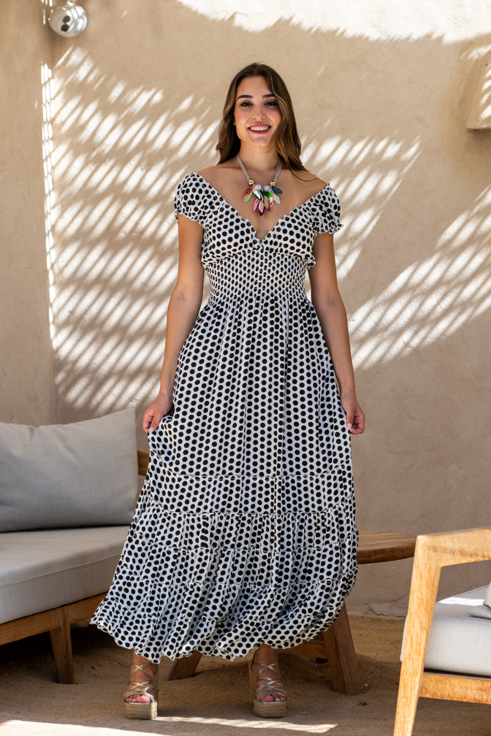 Vestido Mar Lunares Bn Sunset & Moon