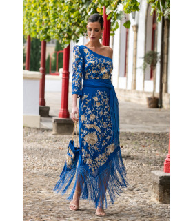 Falda Solera Azul Káhyra